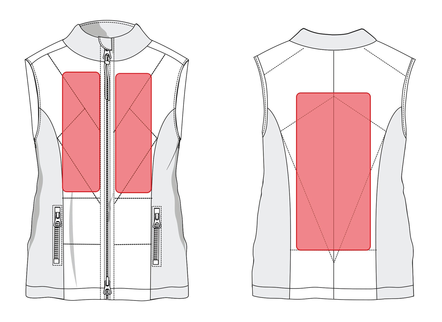 HKM Verwarmde Bodywarmer Slimline Style