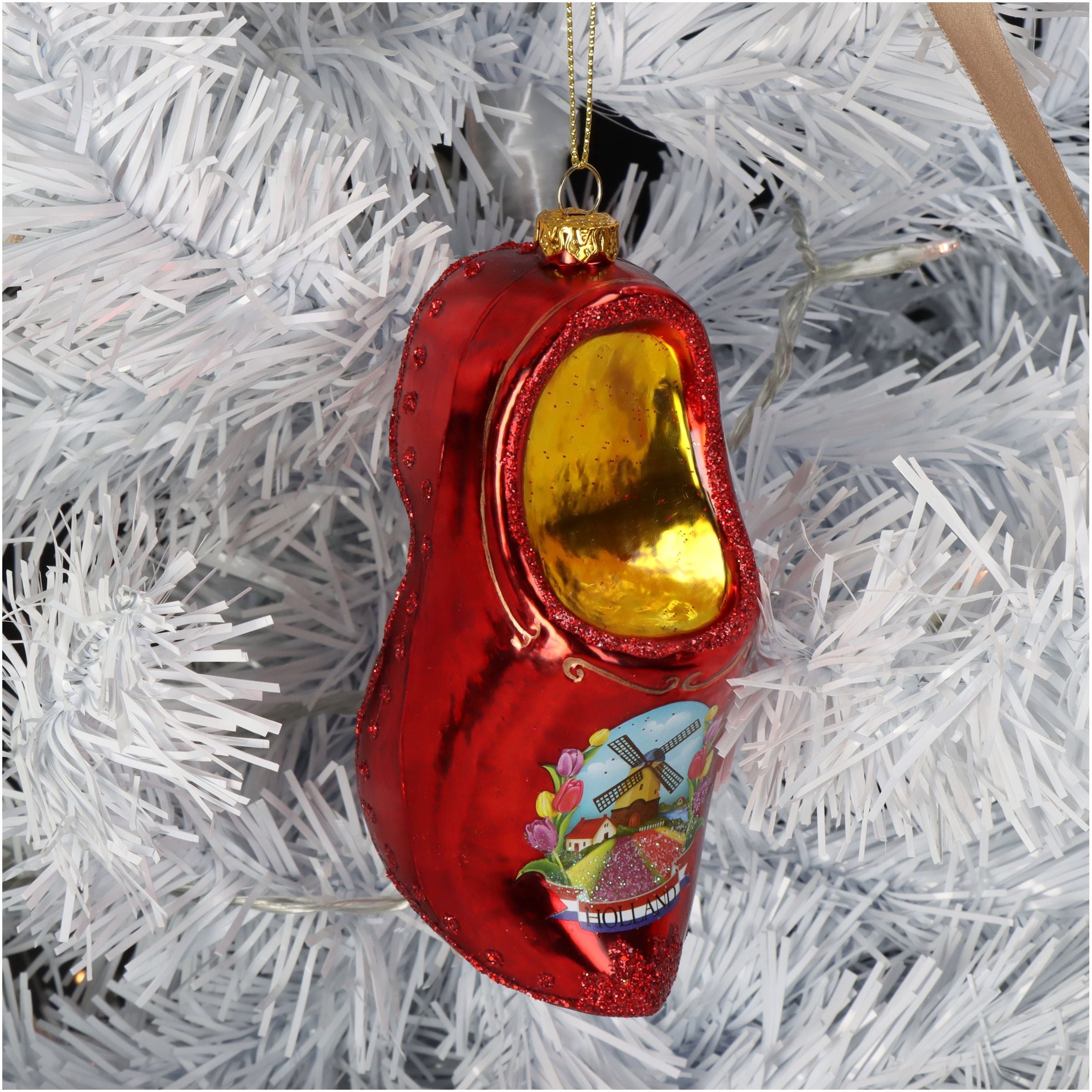 Kerst Ornament Rode Glazen Klomp