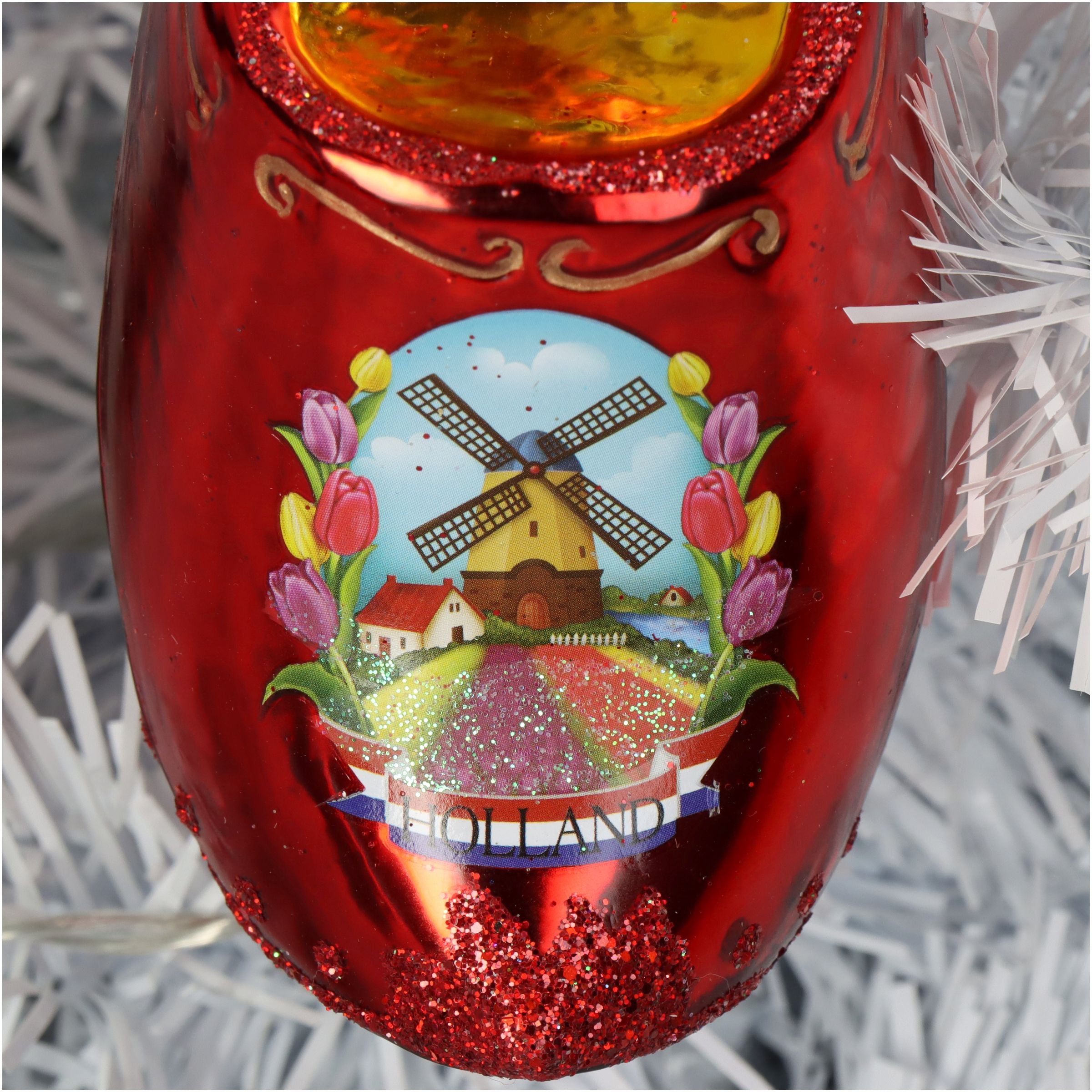 Kerst Ornament Rode Glazen Klomp