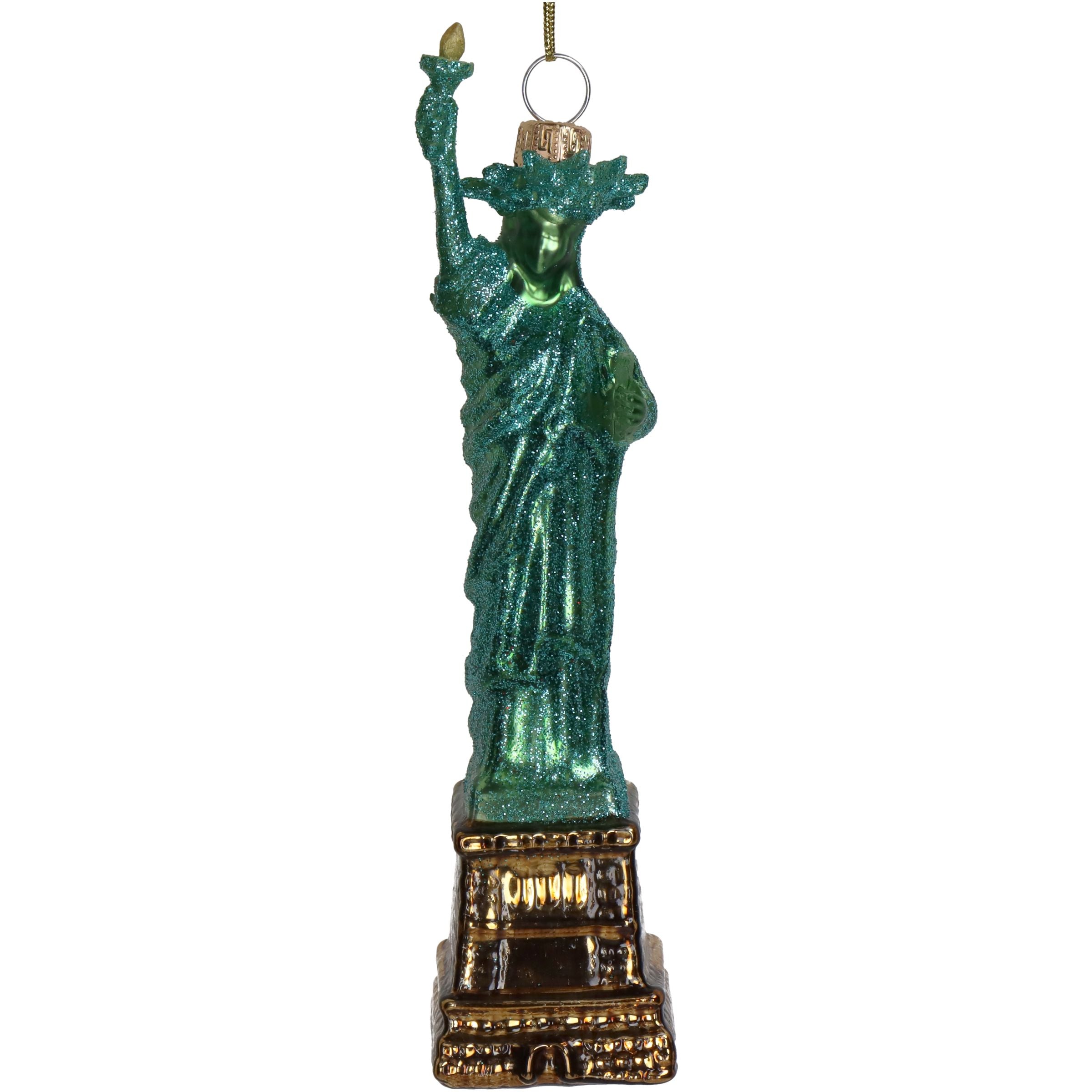 Kerst Ornament Standbeeld Turquoise 16CM