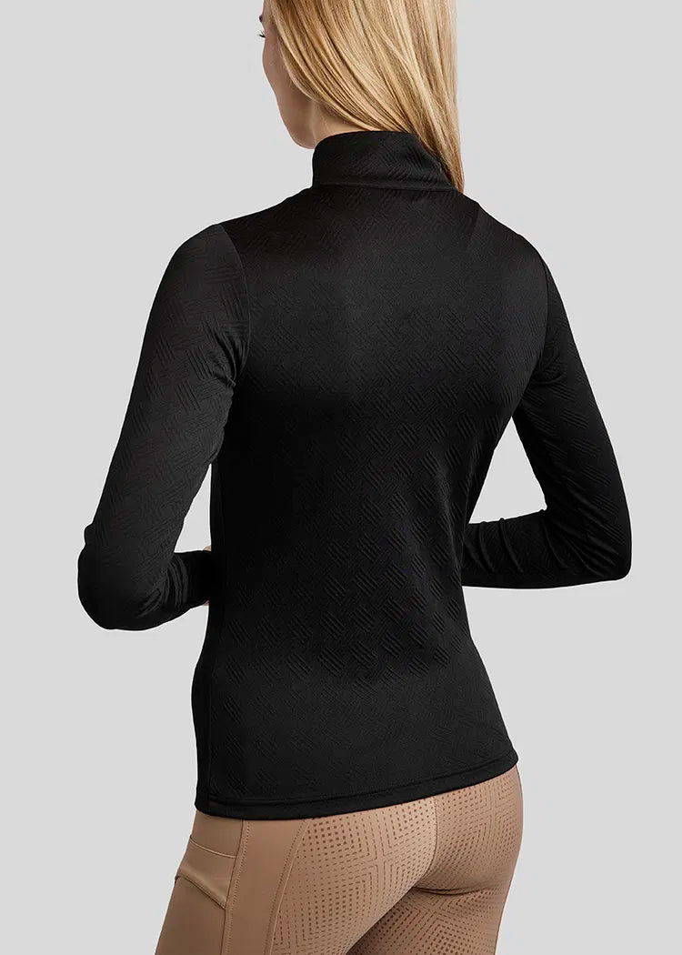 Montar MoCilia Jacquard REFINED Trainingshirt black