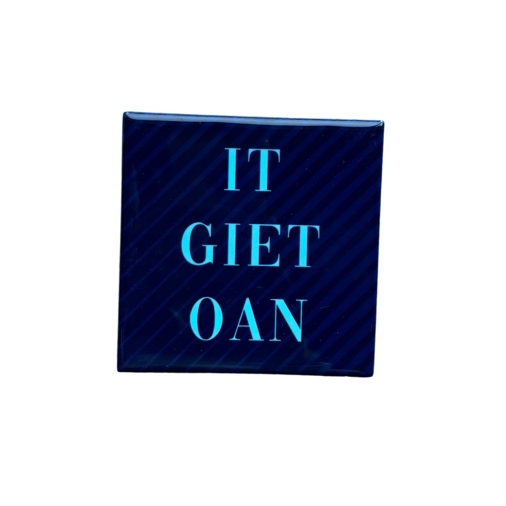 Tegeltje 'It Giet Oan' Keramiek Blauw