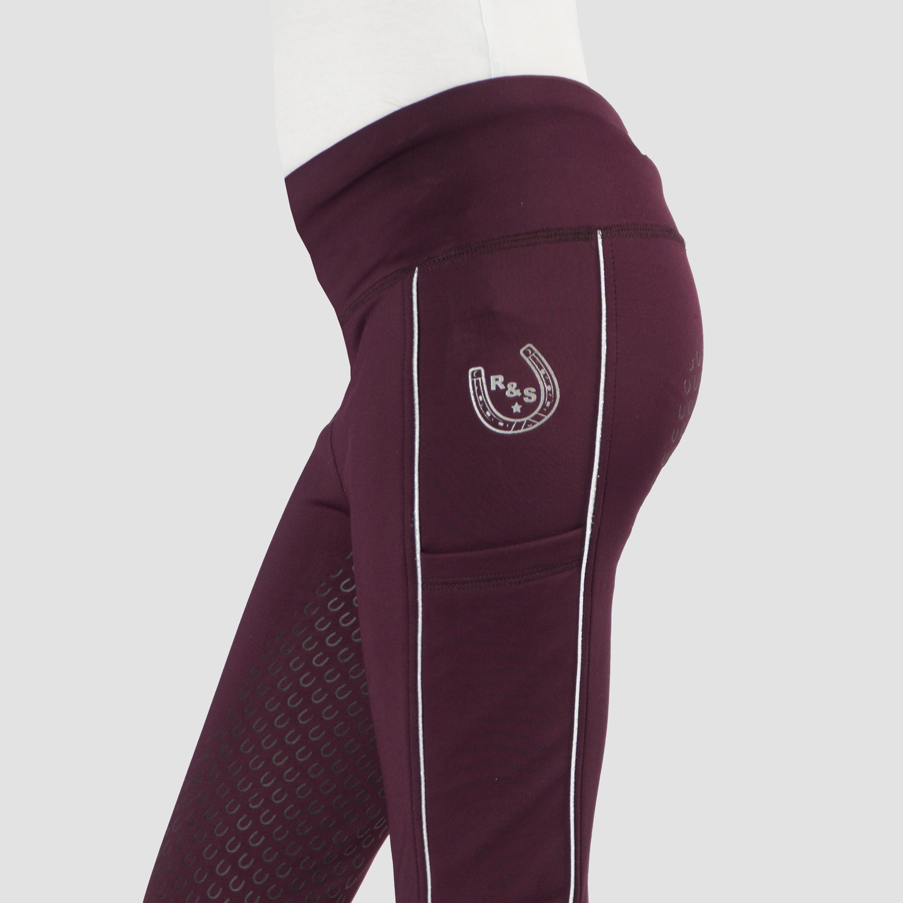 Compleet setje Red Horse bordeaux/zilver