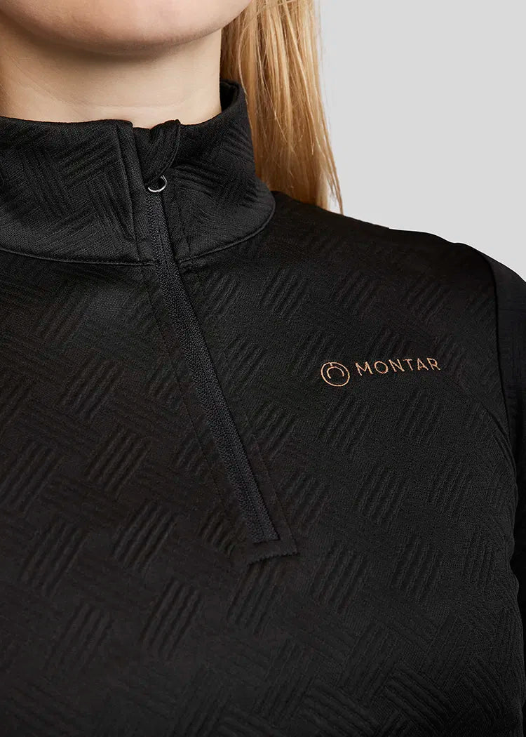 Montar MoCilia Jacquard REFINED Trainingshirt black