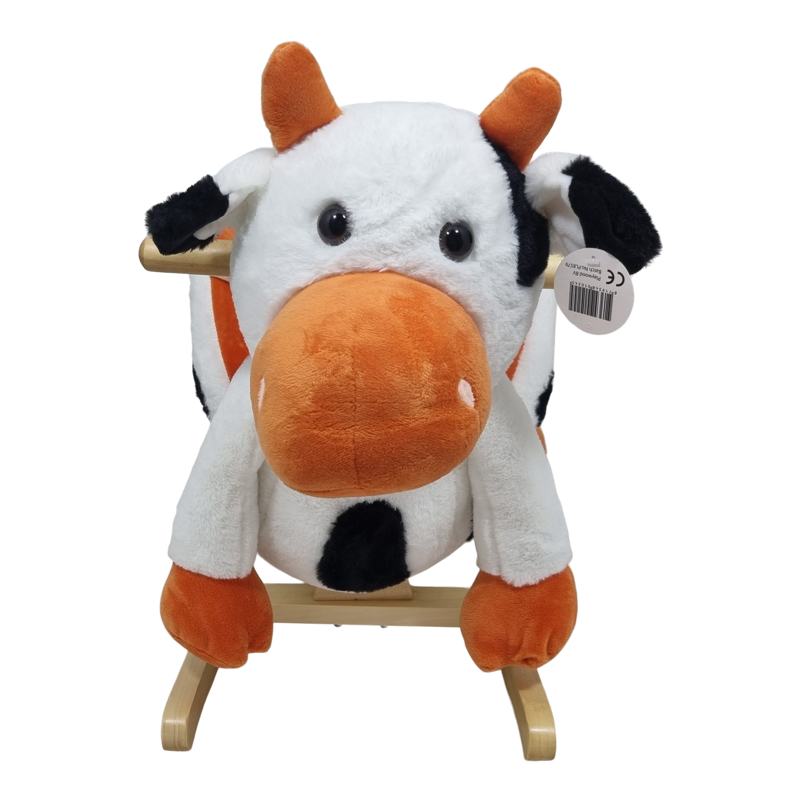 PlayWood Hobbelkoe Met Zit En Geluid