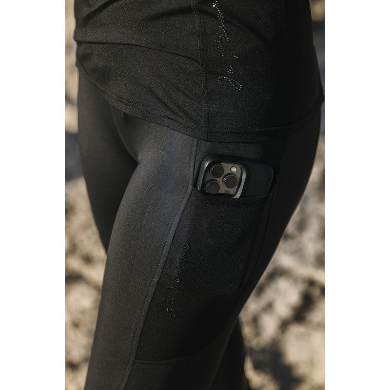 Equithème rijlegging Flora zwart - full grip