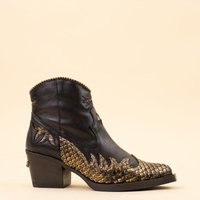 Nemonic 2353 enkellaarsjes black gold snake