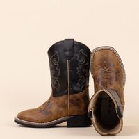 Old West Kinderwestern Laarzen Zwart/Bruin