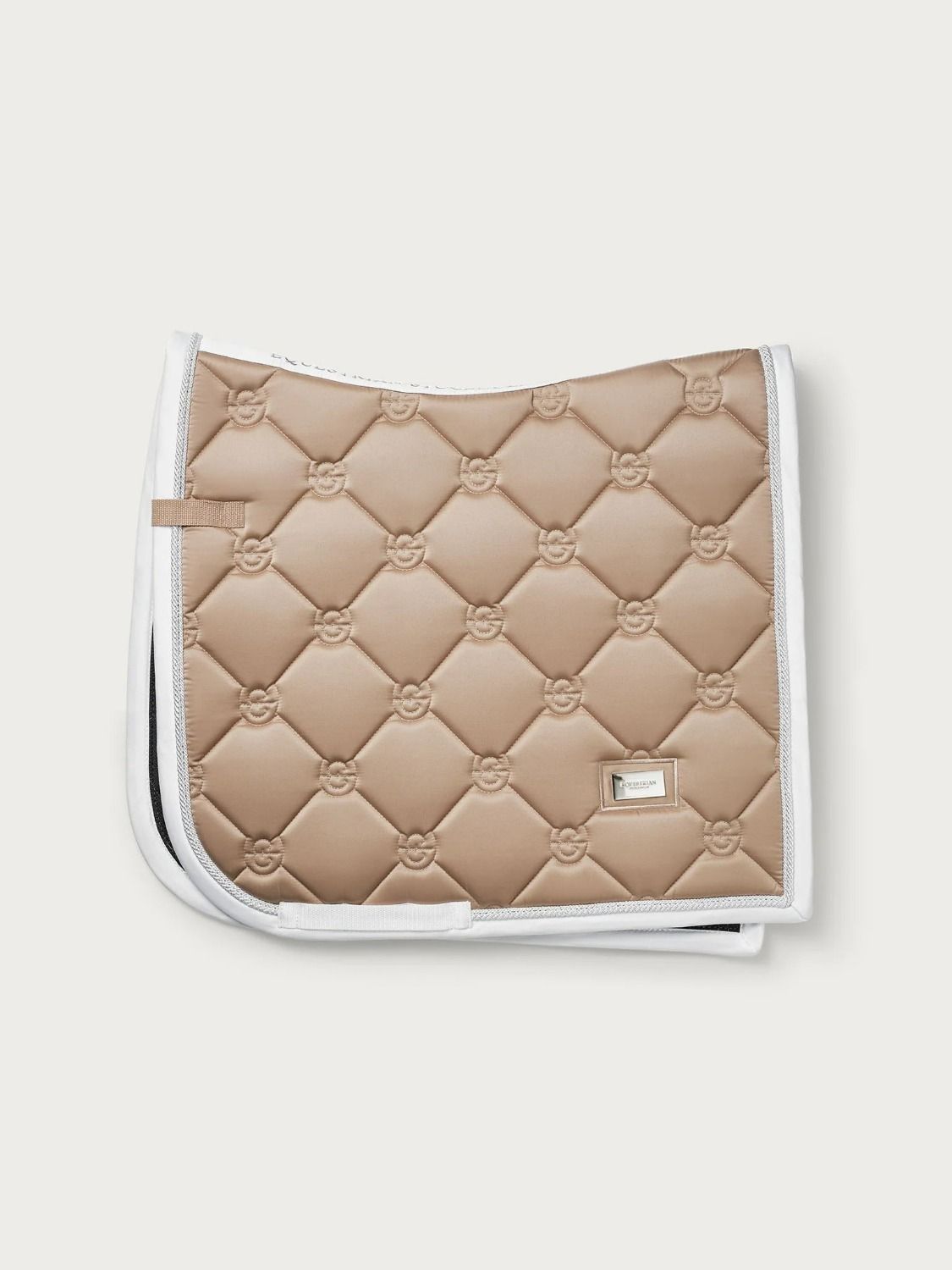 Equestrian Stockholm Dressage Saddle Pad Sand-White